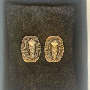 Vintage 80s Baer SF Marjorie Bayer silver clip on Earrings